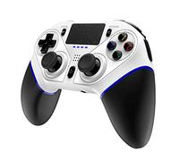 JINGQII Manette de jeu sans fil Bluetooth pour PS4/PS3 - Compatible avec PS4/PS3/PC/Android/iOS - Contrôleur de jeu avec double fonction de programmation de vibration
