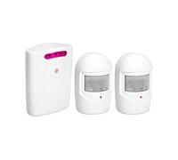 JINGRU Alarme d'allée sans Fil multifonctionnelle IR capteur de Mouvement Alarme Sonnette 1 récepteur 2 émetteurs pour Une Utilisation en extérieur à la Maison