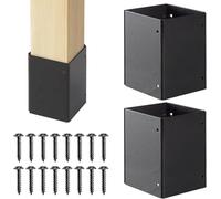 JINGSCROLL Lot de 2 protections de poteau réglables en acier inoxydable 304 - 8,4 à 15,2 cm - Protège le pont des boîtes aux lettres et les clôtures de la pluie et des dommages aux équipements