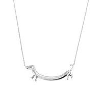 JINGSHILI Joli collier teckel tendance et unique avec pendentif en forme de chien pour les amoureux des chiens, argent