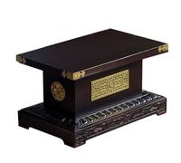 JINGSHIQIAOPL Autel Bouddhiste en Bois Massif Noir, Surface de Prière Spacieuse et Base Stable, Armoire D'Autel pour Statue de Bouddha, Objets Rituels et Artisanat(40x25x23cm/16x16x9in)