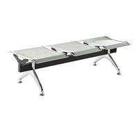 JINGSHIQIAOPL Chaises de Réception Métalliques 3 Places, Banc pour Salle D’Attente Publiques Imperméables et Antirouille pour Aéroports, Hôpitaux, Banques, Argent