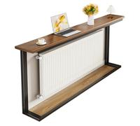 JINGSHIQIAOPL Étagère Cache-radiateur, Table Étroite pour Derrière Un Canapé-lit, Table de Canapé Robuste en Bois et Métal, Tablette Radiateur pour Petits Espaces(Black,120x15x80cm/47x6x32in)