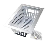 JINGSHIQIAOPL Grille de Drainage, Panier-crépine, Regard Eau Pluviale en Acier Inoxydable 304, Couvercle Regard pour Jardin, Bord de Route, Cour, École, Aire de Jeux, Résidence(45x75x15cm/18x30x6in)