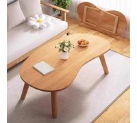 JINGSHIQIAOPL Table Basse Salon Tatami, Table Japonaise Basse Pliable en Bois Massif pour Salon, Meuble Japonais pour Salon, Chambre ou Petit Appartement(Beige,120x55x45cm/47x22x18in)