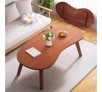 JINGSHIQIAOPL Table Basse Salon Tatami, Table Japonaise Basse Pliable en Bois Massif pour Salon, Meuble Japonais pour Salon, Chambre ou Petit Appartement(Brown,100x55x45cm/39x22x18in)