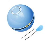 JINGSHUBO Jouet interactif pour chat, boule de chat, boule de chat avec lumière, cadeau pour chaton (bleu)