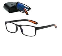 JINGSHUBO Lunettes de lecture anti-lumière bleue - Lunettes d'ordinateur - Filtre bleu - Lunettes de lecture pliables - Blocage de lumière bleue - Pour homme et femme, Noir , 2.5 Dioptrien