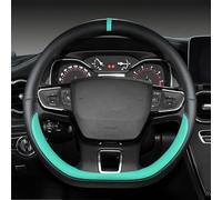 JINGXINXUE Voiture Couvre Volant pour Ford Focus 2 mk2 2005-2011, Housse de Volant Cuir PU Antidérapant Respirant Protege Protection Volant Accessoire,A/Green