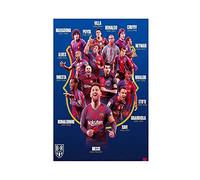 JINGXIU Poster sur toile style club de football FC Barcelone 2, décoration de chambre à coucher, paysage sportif, bureau, chambre, cadeau, 30 x 45 cm, sans cadre : 1