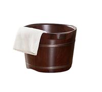 JINGYAN Bains de pieds Feet Bathing Tub Wooden Barrel Household Calf Foot Bath Massage High-Depth Thickened Double with Lid Feet-Washing