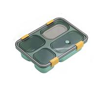 JINGYAN Boîte à bento 3/4/5Grids Lunch Box Bento Box Lunch Containers For Adult Picnic Bento Lunch Box Microwave(4 Grid Green)