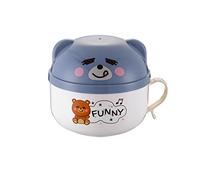 JINGYAN Boîte à bento Instant Noodle Bowl With Lid Instant Noodle Cup Large Capacity Student Lunch Box Dormitory Fast Food Cup(Blue)