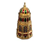 JINGYAN Boîte à Cure-Dents Automatic Toothpick Box Alloy Vintage Organizer Holder Dispenser Home Desktop Decoration