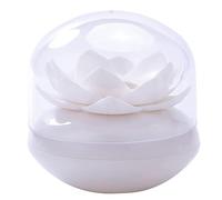 JINGYAN Boîte à Cure-Dents Cotton Swab Holder Flower Design Storage Container Toothpicks Organizer Tube with Dust Cover(Grijs)