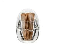 JINGYAN Boîte à Cure-Dents Thick Acrylic Toothpick Box Transparent Toothpick Bottle Round Square Plastic Toothpick Tube Restaurant Creative Cotton Swab Box