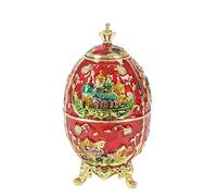 JINGYAN Boîte à Cure-Dents Toothpick Holder Dispenser Metal Vintage Gift Cleaning Teeth Table Decoration Box(Red)
