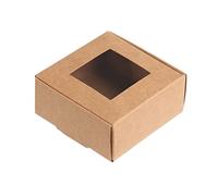 JINGYAN Boîtes cadeaux Gift Box Box Heaven And Earth Cover Kraft Paper Box Gift Box Jewelry Box Candy Box(Bruin,85x85x35mm)