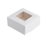 JINGYAN Boîtes cadeaux Gift Box Box Heaven And Earth Cover Kraft Paper Box Gift Box Jewelry Box Candy Box(White,85x85x35mm)