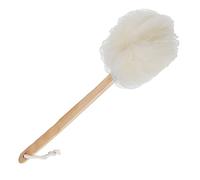 JINGYAN Bouchon de vidange d'évier Accessories Hanging Cleaning Long Handle Adult Body Brush Mesh Shower Loofah Bath Back Scrubber Elderly Home Soft Exfoliating(White)