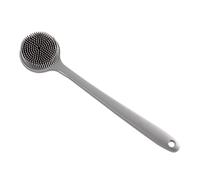 JINGYAN Bouchon de vidange d'évier Cepillo de baño de mango largo, masajeador corporal, cepillo de silicona para el cuidado de la piel, cepillos de ducha(Grijs)