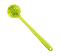 JINGYAN Bouchon de vidange d'évier Cepillo de baño de mango largo, masajeador corporal, cepillo de silicona para el cuidado de la piel, cepillos de ducha(Green)
