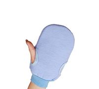 JINGYAN Bouchon de vidange d'évier Exfoliating Gloves Shower Body Brush Fingers Bath Towel Peeling Mitt Scrub Sponge Exfoliator(15x7cm-Blue)