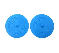JINGYAN Bouchon de vidange d'évier Floor Drain Plug 2PCS Silicone Round Floor Drain Cover Modern Simple and Practical Household Product Kitchen Bathroom Water Plug(Blue)