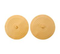 JINGYAN Bouchon de vidange d'évier Floor Drain Plug 2PCS Silicone Round Floor Drain Cover Modern Simple and Practical Household Product Kitchen Bathroom Water Plug(Yellow)