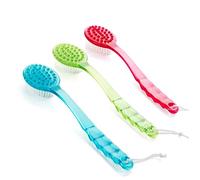 JINGYAN Bouchon de vidange d'évier Multi Style bain brosse dos corps bain douche éponge épurateur brosses avec poignée exfoliant gommage peau masseur boule de bain(Pink)