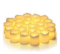 JINGYAN Bougies décoratives 24Pcs/Set Flameless Candle Creative wishing Tea Light Warm White Flameless Candle Halloween Christmas Decor Candle Light