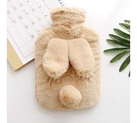 JINGYAN Bouillottes 1pc adorable eau chaude Pvc Bouteille Pieds à la main Temps de chaleur en peluche Sac Soft Cozy Cover Heat Hiver Cadeau d'hiver(Yellow)