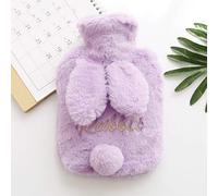 JINGYAN Bouillottes 1pc adorable eau chaude Pvc Bouteille Pieds à la main Temps de chaleur en peluche Sac Soft Cozy Cover Heat Hiver Cadeau d'hiver(Green)
