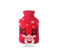 JINGYAN Bouillottes Bouteille d'eau chaude bouteille eau sac injection pieds chaud dames peluche mignon portable main chaleureuse