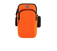 JINGYAN Brassards pour téléphones Portables Running Sport Armband Bag Waterproof Arm Bag Mobile Phone Bag Case Fitness Gym Arm Band for(Orange)