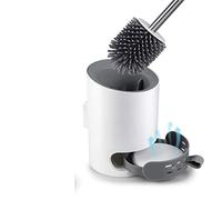JINGYAN Brosses de Toilette Brosse et Support pour Cuvette de Toilette Murale pour l'organisation de la Salle de Bain Poils en Silicone avec nettoyant pour Tapis de diatomite Accessoires WC