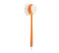 JINGYAN Brosses pour le corps Shower Body Brush with Long Handle Beauty Massage Equipment 2 in 1 Cleaner for Bathroom Showering Bath(Orange)