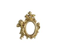 JINGYAN Cadres photo European Retro Mini Picture Frame Photo Props, Golden Silver Decoration Personal Resin Pictures Frames Gifts(A)