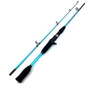 JINGYAN Cannes à pêche 1.5M .8M Casting Spinning Ultra Light Boat Lure Fishing Rod(Blue,1.5M)
