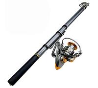 JINGYAN Cannes à pêche High Cost-Effective Spinning Rod Fishing Reel Set Long-Throwing 1.5-3.0M Left and Right Handle Interchangeable(2.4 m)