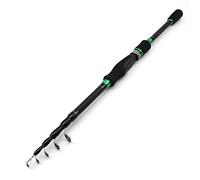 JINGYAN Cannes à pêche Lowest price1.8m 2.1m .4m .7m Portable Telescopic Fishing Rod Carbon Rod Power Spinning Casting Pole Tackle(Spinning,2.4 m)