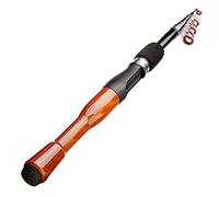 JINGYAN Cannes à pêche Mini Telescopic Spinning Casting Travel Rod 1.3/1.6/1.8M Carp Feeder Pole(Black Casting Rod,1.8M)