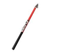 JINGYAN Cannes à pêche Rock Fishing Rod Small FRP Soft Tail Portable Telescopic Short Joint Long Range Vara De Pesca Canne a Peche(Red,3.0 m)