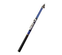 JINGYAN Cannes à pêche Rock Fishing Rod Small FRP Soft Tail Portable Telescopic Short Joint Long Range Vara De Pesca Canne a Peche(Blue,2.7 m)