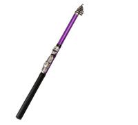 JINGYAN Cannes à pêche Rock Fishing Rod Small FRP Soft Tail Portable Telescopic Short Joint Long Range Vara De Pesca Canne a Peche(Purple,2.1 m)