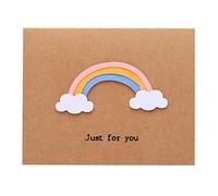 JINGYAN Cartes de vœux Creative 3D Stereo Greeting Card Vintage Leather Blank Thanksgiving Wishes Birthday Thank You Teacher's Day Message