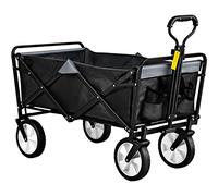 JINGYAN Chariots de Rangement Wagon Pliant Chariot Wagon Pliable Utilitaire Poignée Réglable Noir Orange Bleu Brouettes Chariots Wagons(Black and Gray)