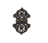 JINGYAN Charnières 10pcs Hinge With Screw Bronze Lace Decorative Door Cabinet Jewelry Box Drawer Furniture Vintage Chinese Style