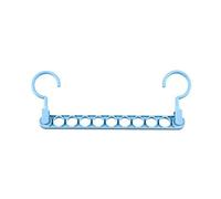 JINGYAN Cintre 9 Hole Magic Clothes Hanger Multi-Function Folding Rotating Wardrobe Drying Hanger Home Organizer(Blue)