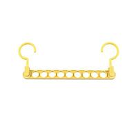 JINGYAN Cintre 9 Hole Magic Clothes Hanger Multi-Function Folding Rotating Wardrobe Drying Hanger Home Organizer(Yellow)
